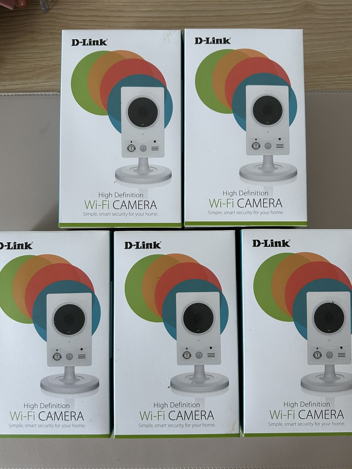 D-Link HD Wi-Fi Security Camera 5 Pack Bundle Indoor Home Monitoring New