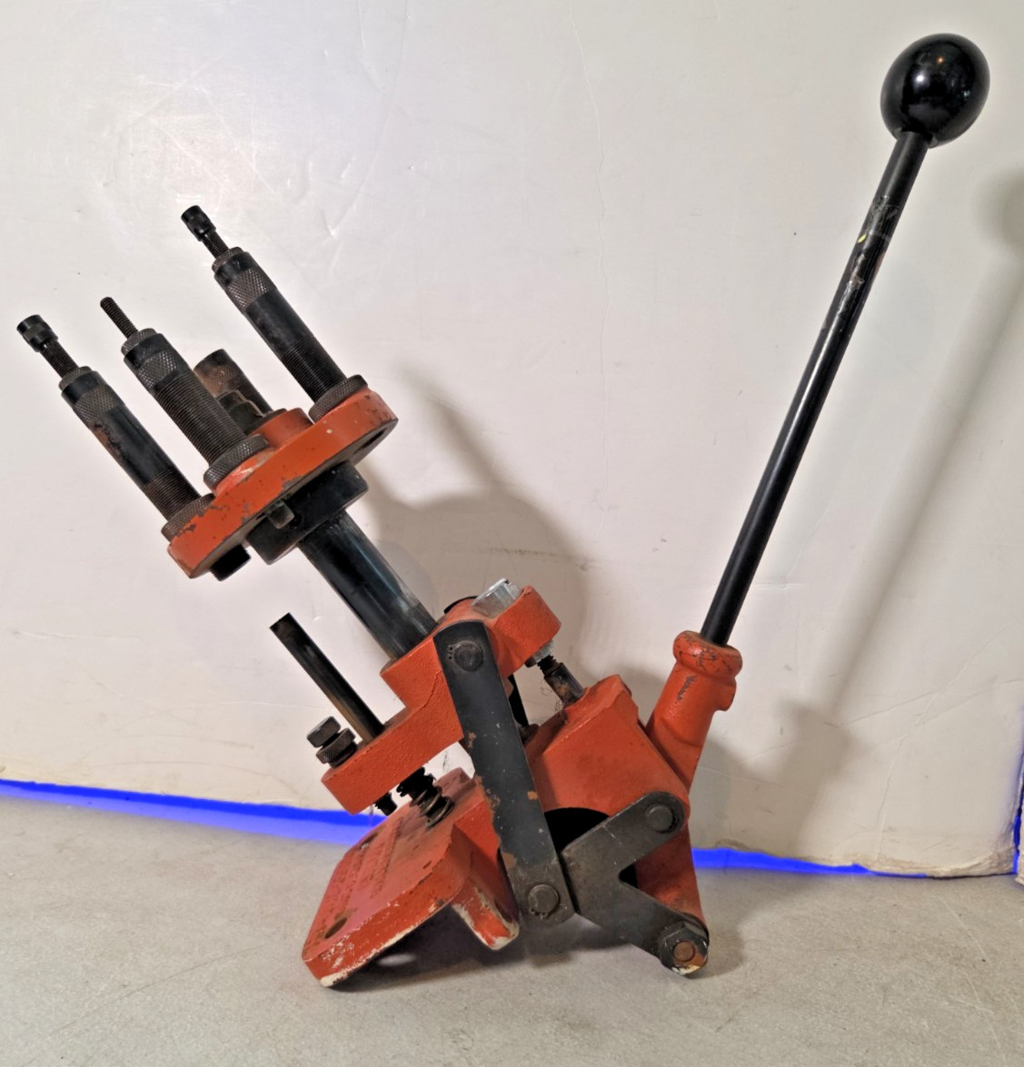 Vintage Lyman Tru-Line Junior Reloading Press W/ Posts - TESTED WORKS SEE  NOTES