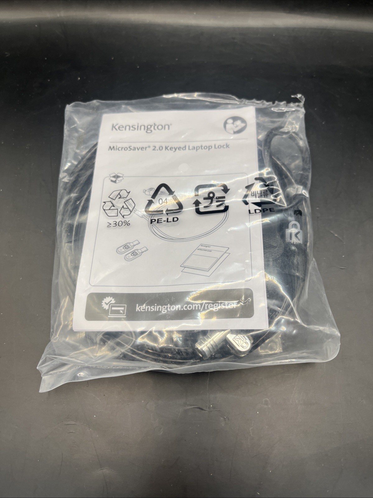 Kensington MicroSaver 2.0 Laptop Lock Master Keyed K64434WW New Open Box