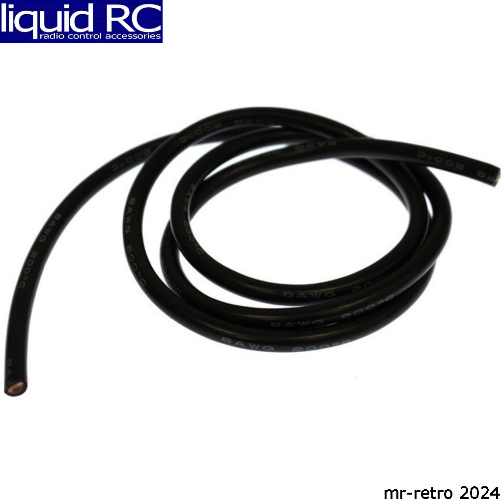 Racers Edge 1210 8 Gauge Silicone Wire 3 Black