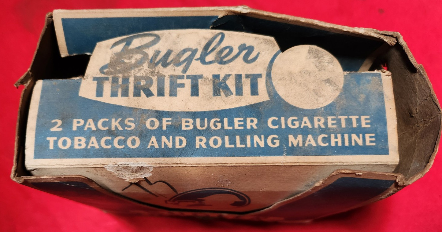 Vintage Bugler Thrift Kit Cigarette Rolling Machine Box instruction 8w6
