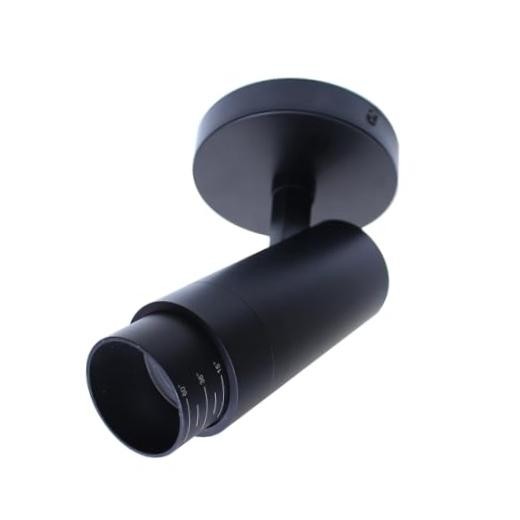 Zoomable LED Ceiling Spotlight, Dimmable Adjustable Directional, Flush Black