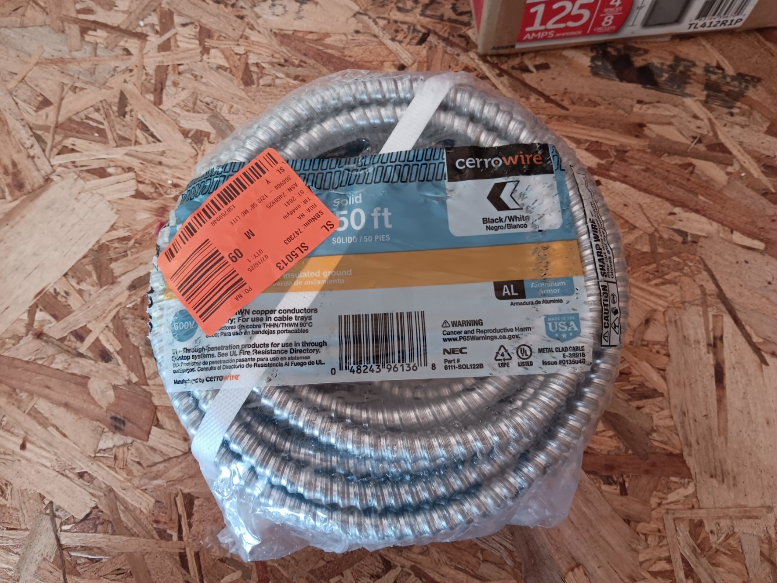 CerroWire 6111-SOL122B Conduit 50 Ft. Roll Aluminum Armor 600V