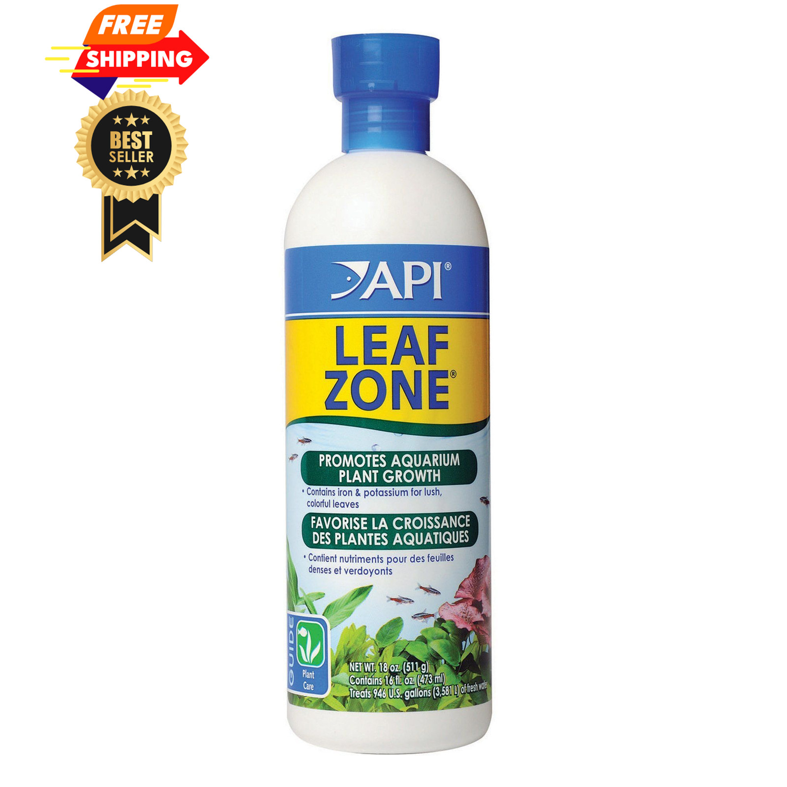 API LEAF ZONE Freshwater Aquarium Plant Fertilizer 18-Ounce 16oz, White