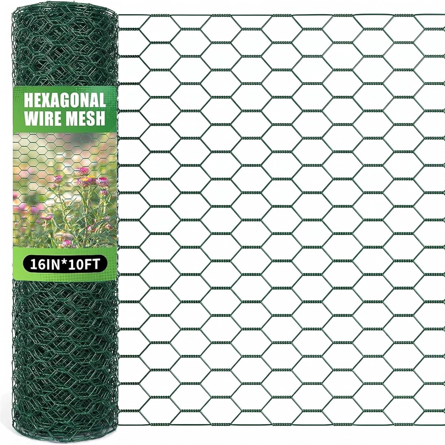 Chicken Wire for Floral Arrangements, Mesh 13.8 x 98.4 Green