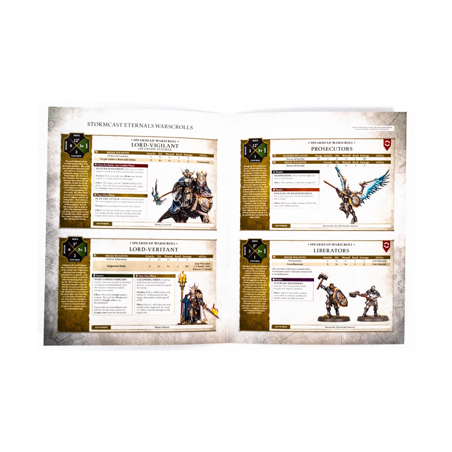 Spearhead - Stormcast Eternals - Stormcast Reference Sheet Only! EX