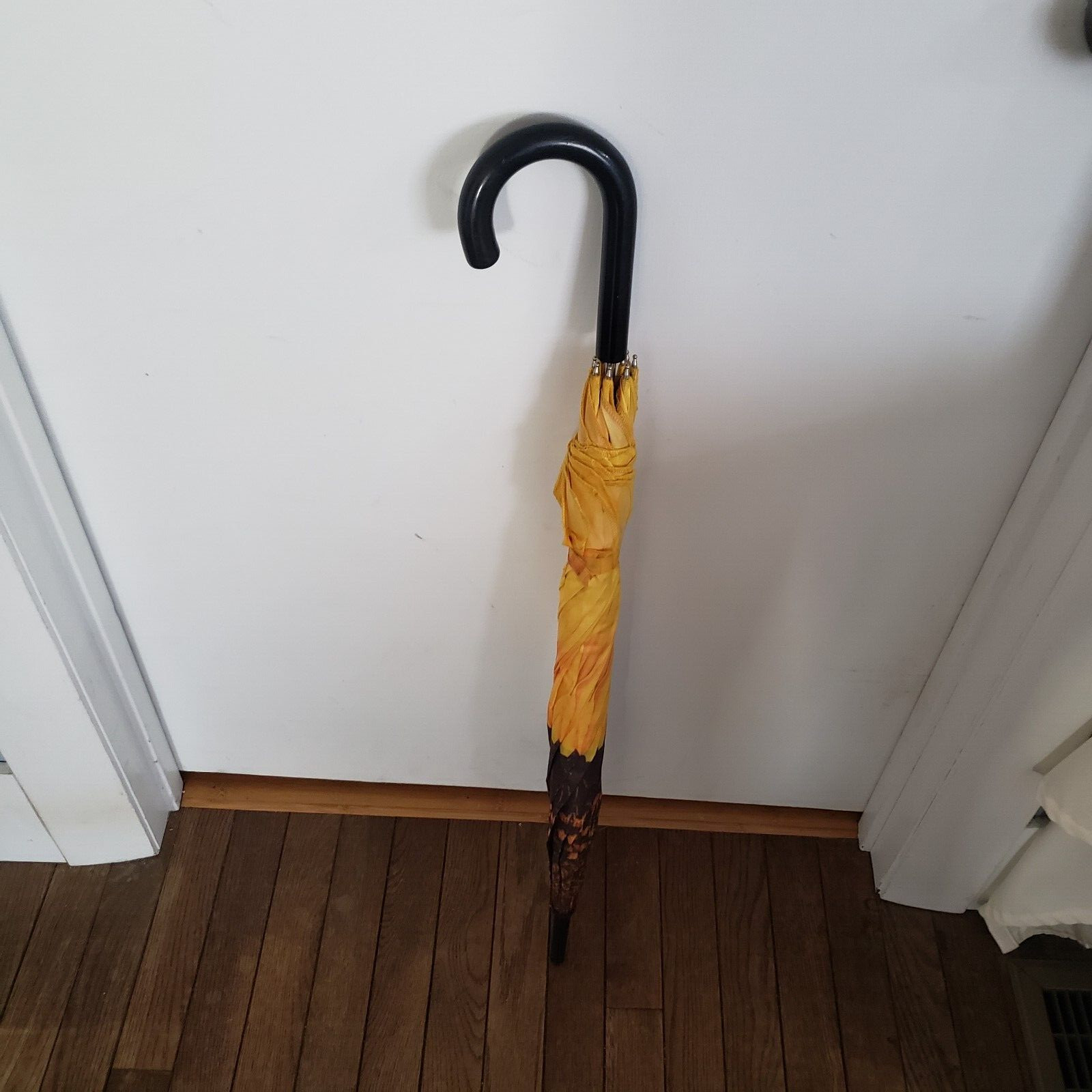 VINTAGE SUNFLOWER UMBRELLA SUNFLOWER SHAPE YELLOW BROWN