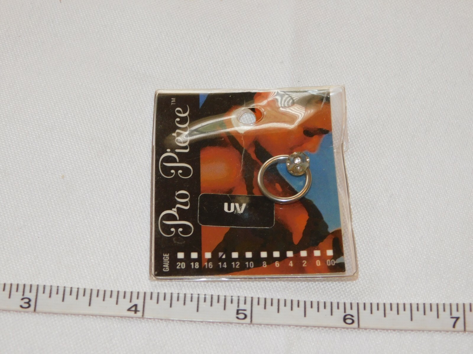 Pro Pierce 14 Guage Steel 7/16" RU436PC Body Piercing Earring Navel Ring NOS