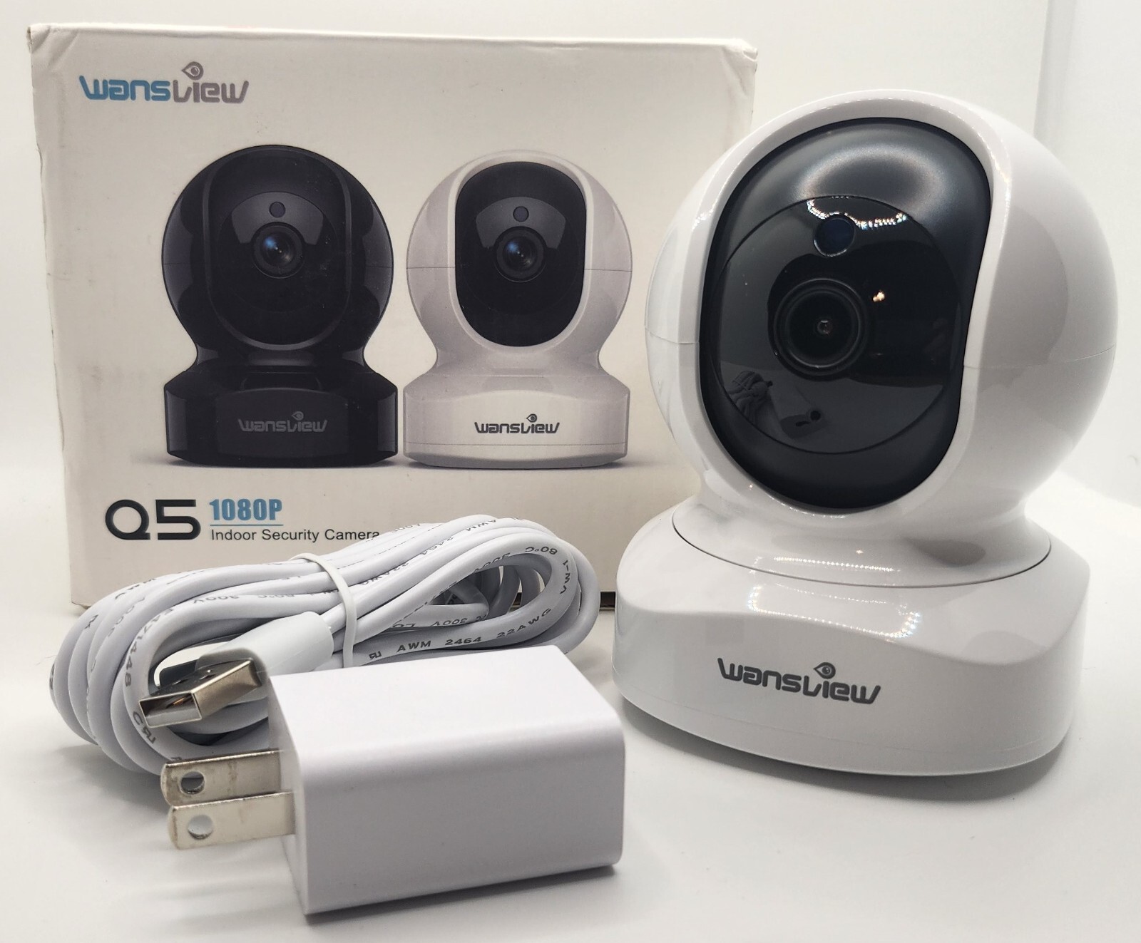 Wansview Q5 Indoor Security Camera 2K WiFi IP Pan Tilt White