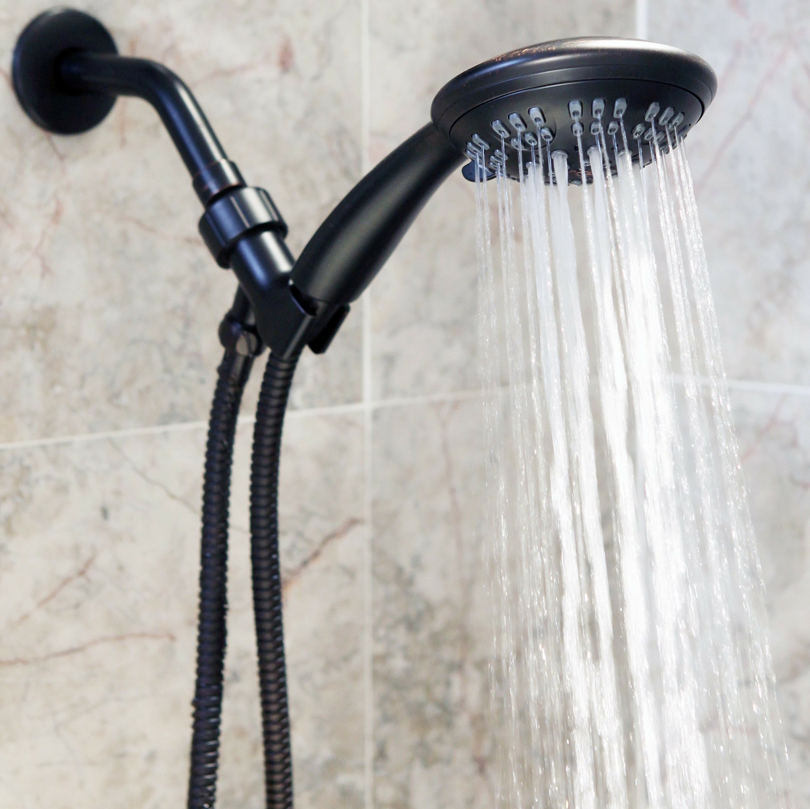 6 Function Handheld Shower Head Kit (Aqua Elegante) - Oil-Rubbed Bronze- 2.5 GPM