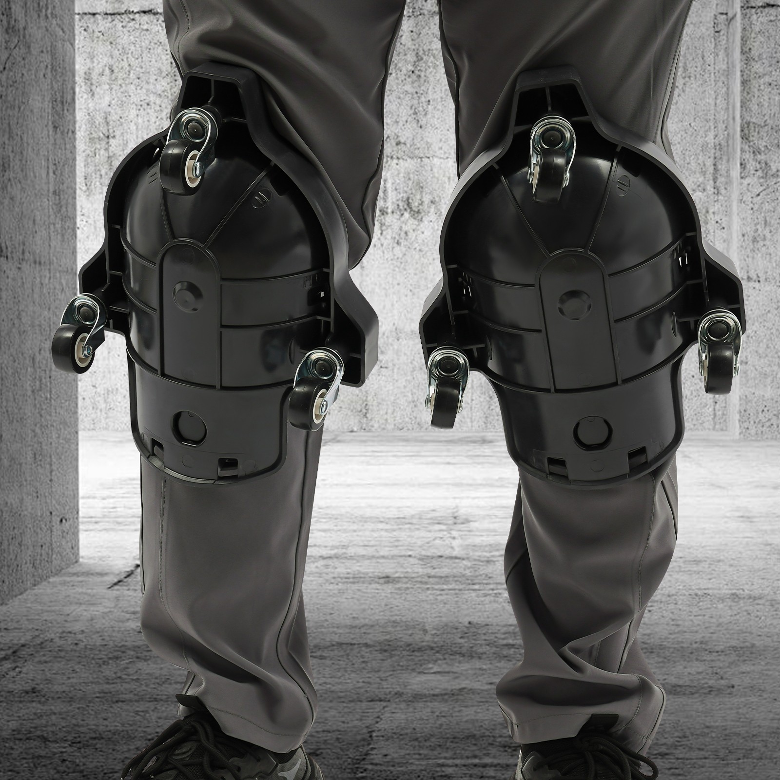 Rolling Knee Pads Durable Flexible Sliding Knee Pads With Adjustable Straps
