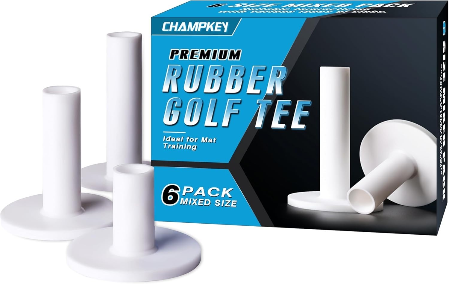 Rubber Golf Tees - Excellent Durability for Hitting Mats and Outdoor Training