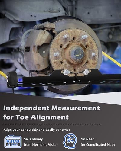 Heavy Duty Wheel Alignment Tool Kit, Toe Alignment Tool with Thickened Foldable