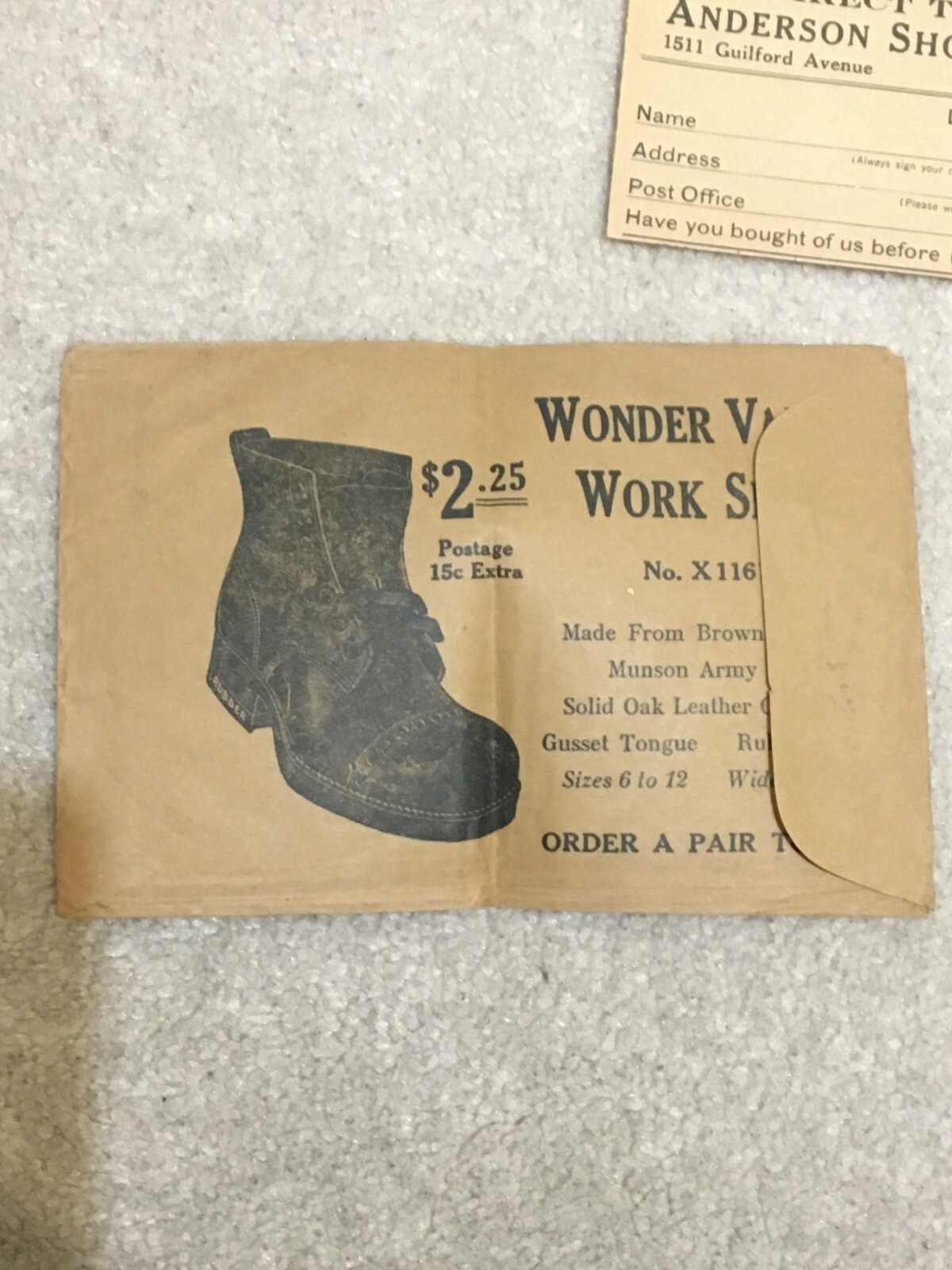 Vntg 1927 Anderson Shoe Co Men Women Shoes & Socks 52 Page Color Catalog Fashion