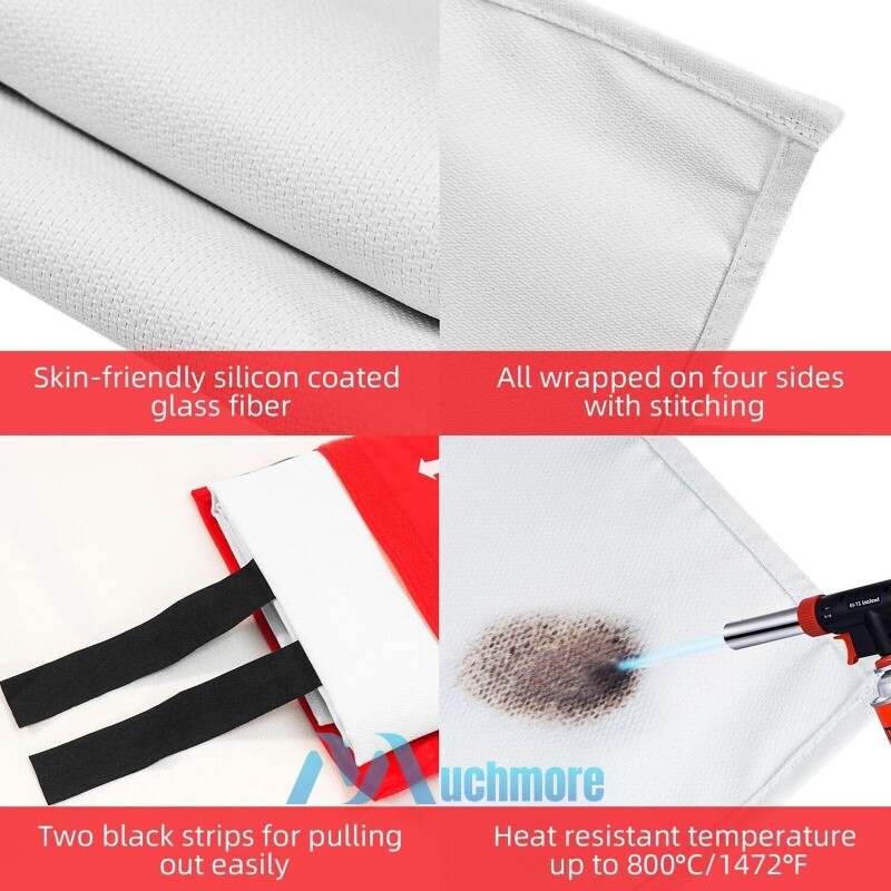 Large Prepared Emergency Fire Blanket Fireproof for Home Car Kitchen 47”x47” USA