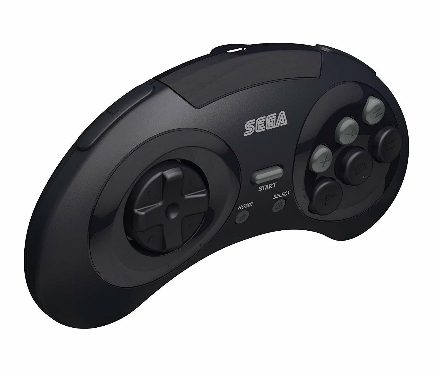 Retro-Bit 2.4 GHz Wireless Controller 8-Button Sega Genesis Original/Mini Black