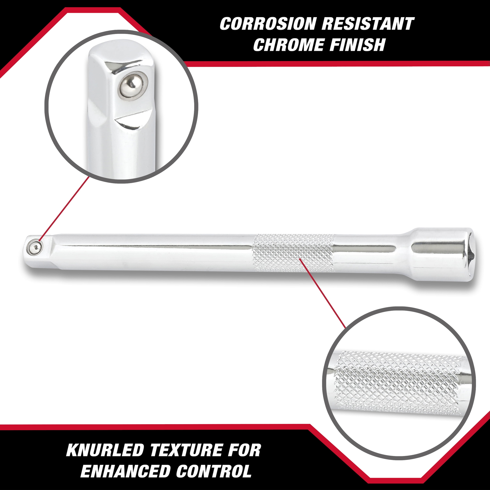 Hyper Tough 3/8-inch Socket Extension Set, 3-Sizes, Model 5807