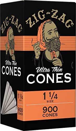 ZIG-ZAG Pre Rolled Cones Ultra Thin 1 1/4 Size (900 Cones) Rolling Papers