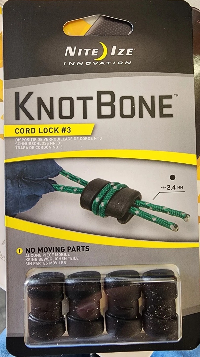 Nite Ize KnotBone Cord Lock #3 – 2 Pack (8 Cord Locks) – Model KCL3-01-4R7