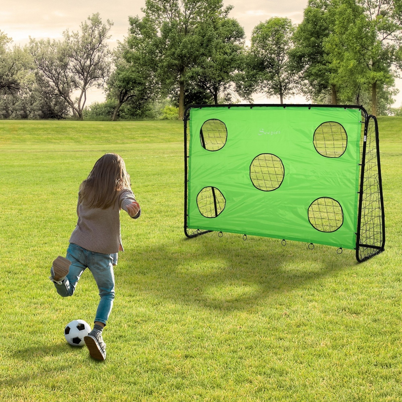 Soocer Goal Target Goal Indoor Backyard with All Weather Polyester Net Best Gift