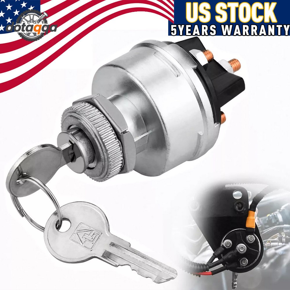 Universal Ignition Key Starter Switch With 2 Keys For Car Tractor Trailer