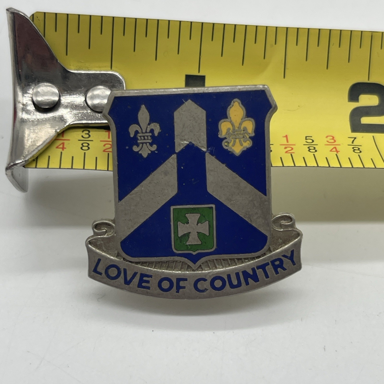 U.S. Military 58th Infantry Regiment Pin Clutch Back DUI DI LOVE OF COUNTRY