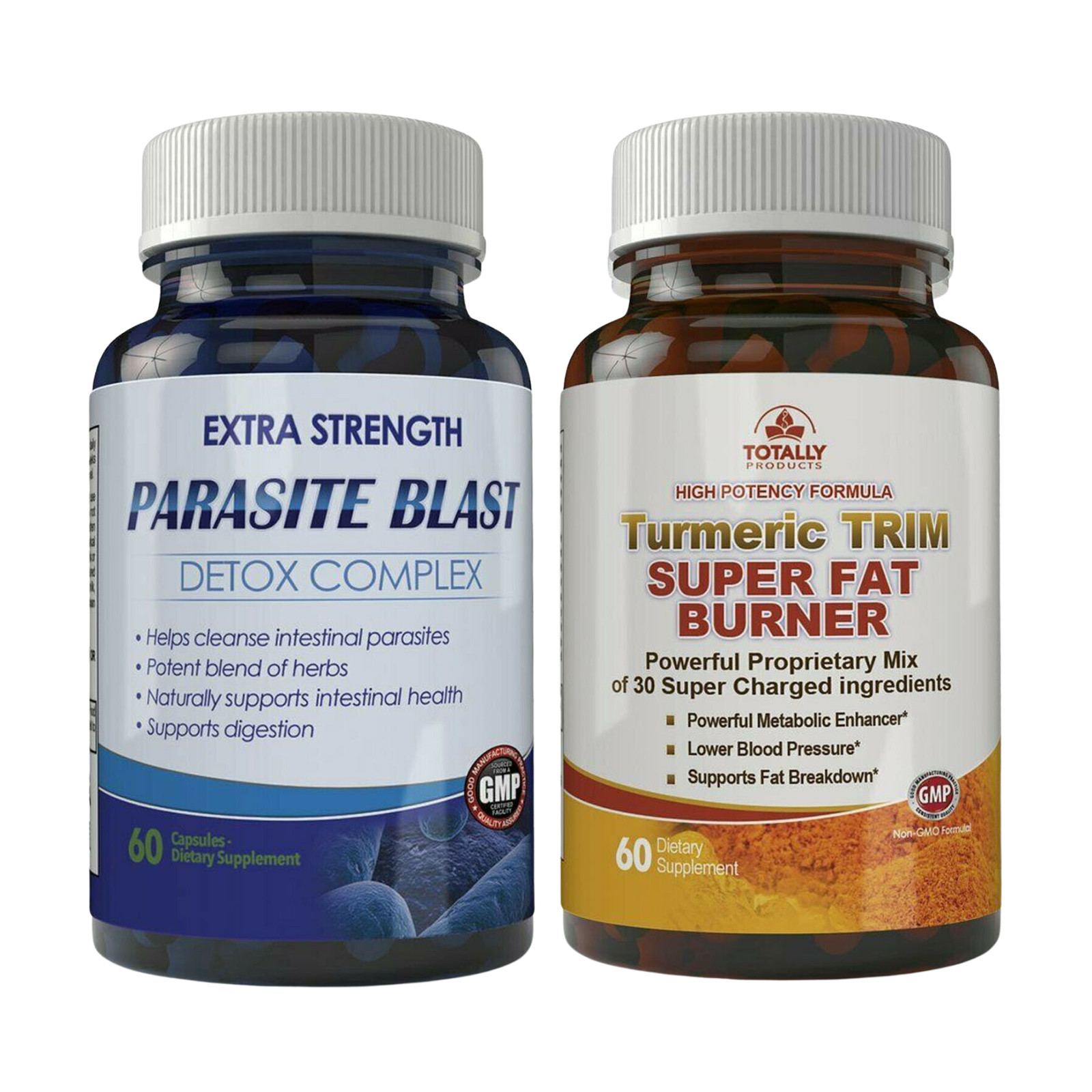 Parasite Intestinal Support & Turmeric Curcumin Weight Management 60 Capsules