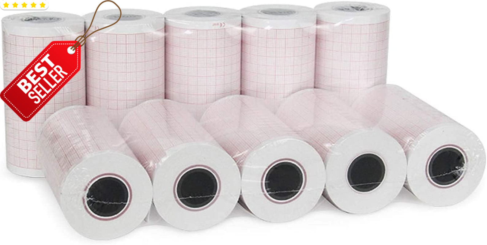 ECG Paper 10 Rolls 3 Channel EKG 80mm x 20m Fits Edan Contec Biocare Machines US