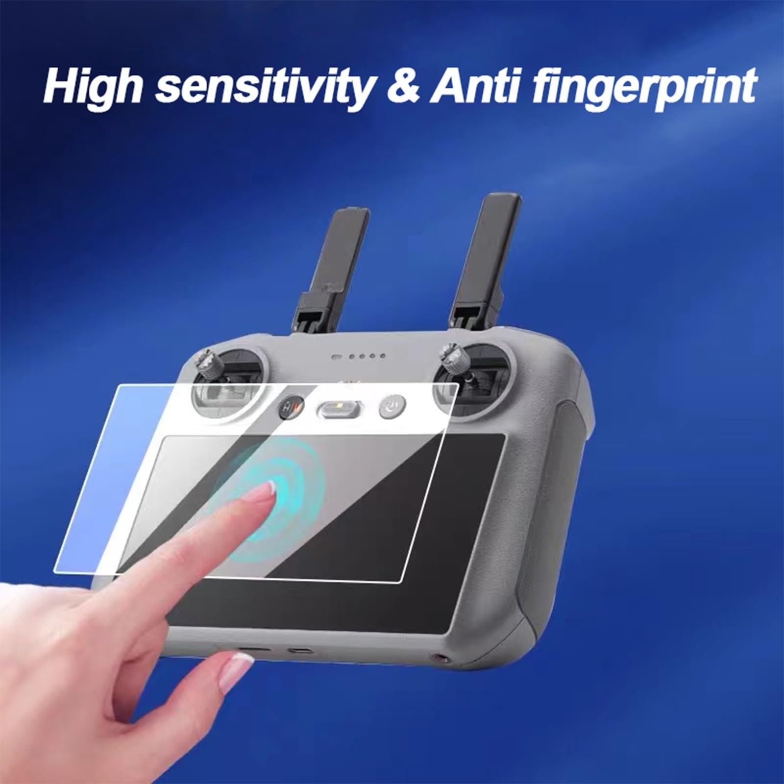 Controller Protective Silicone Case Cover+HD Screen Protector Films for DJI M...