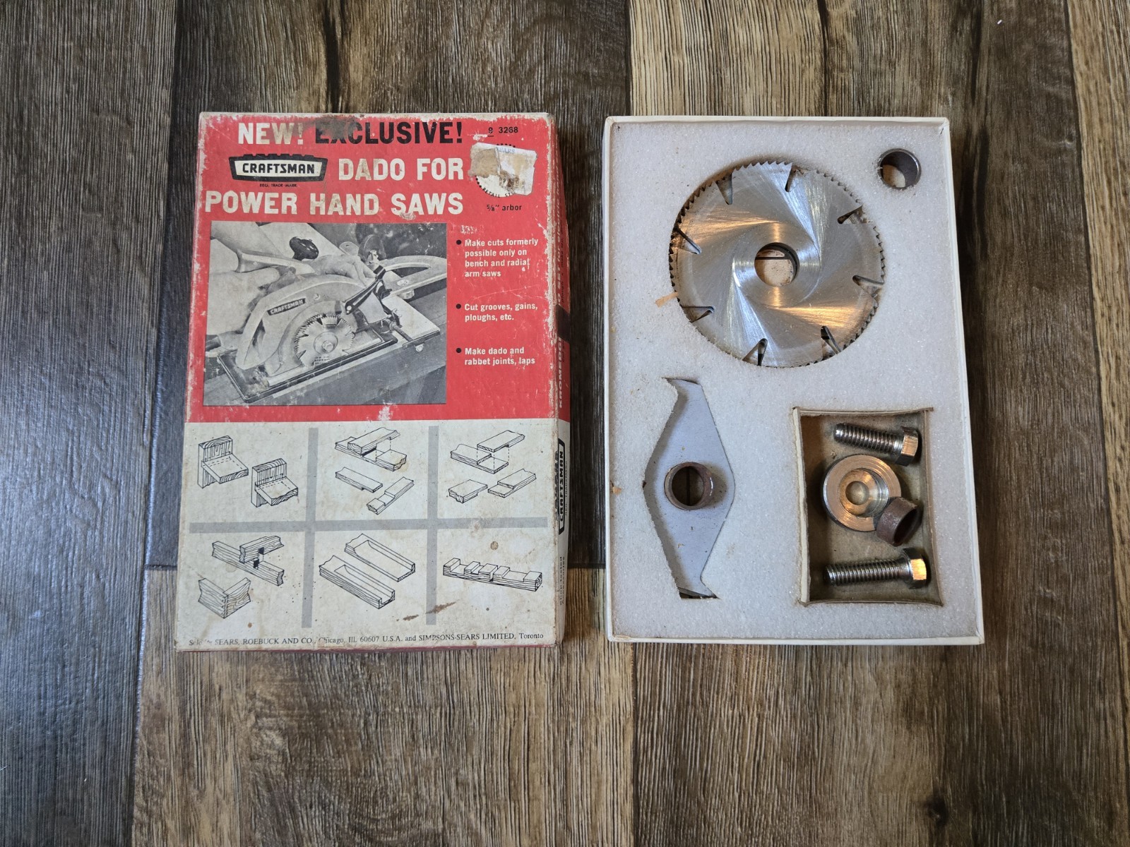 CRAFTSMAN | Vintage | Kromedge Dado Set |  9-3268 | 5/8" Arbor