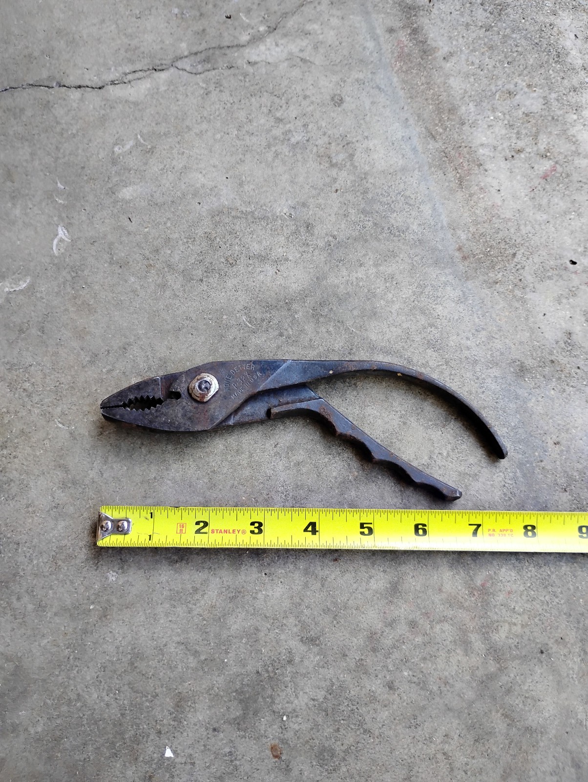 Vintage None Better P-32X Pistol Grip Slip Joint Pliers