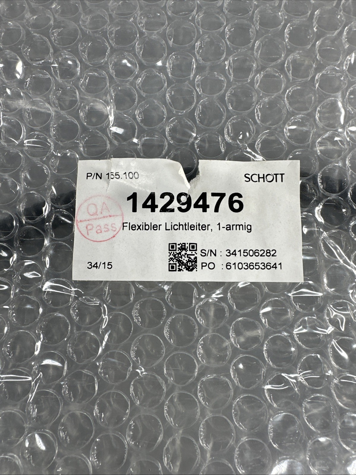 Schott Fiber Optic Cable 1 Arm Flexible 1429476