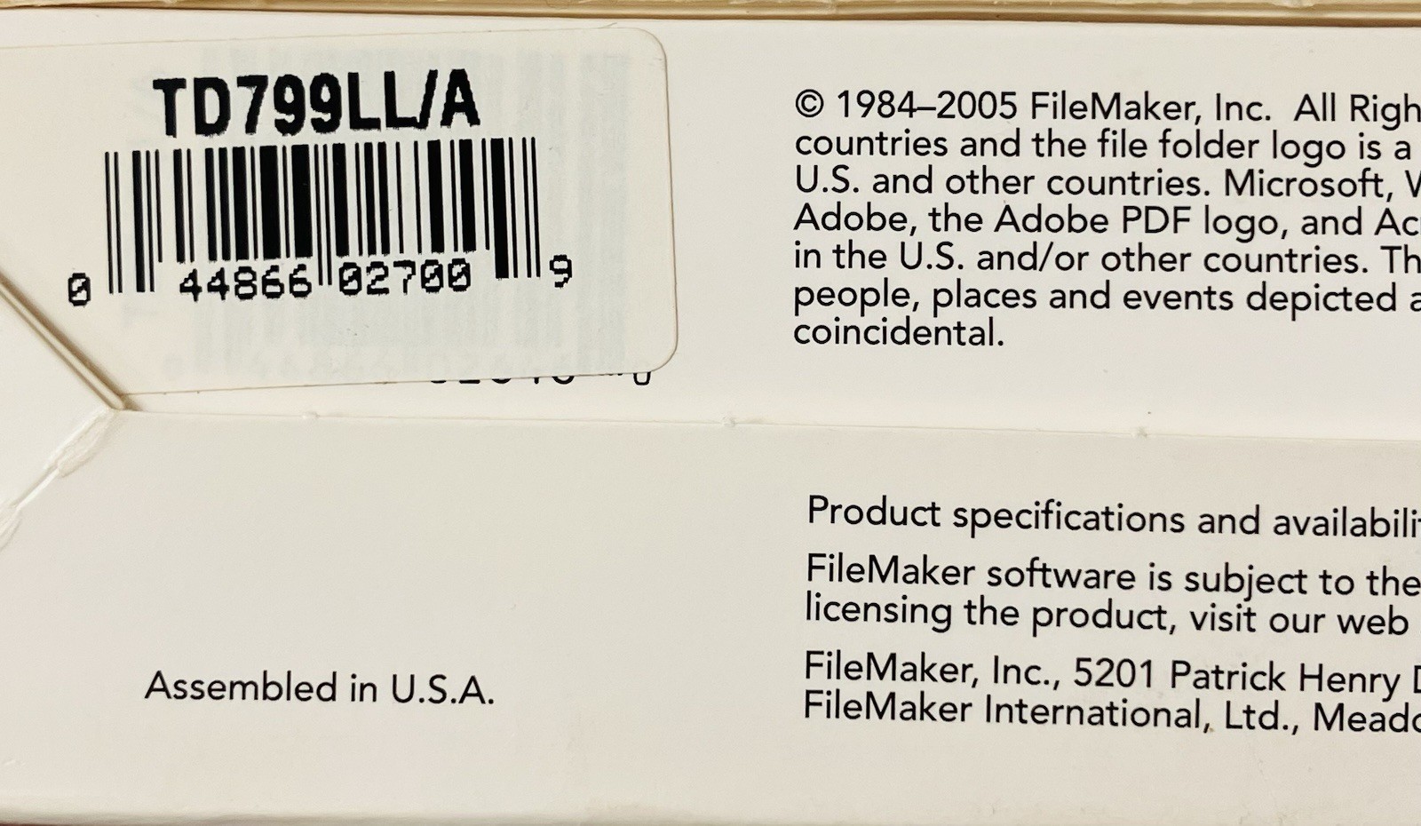 FileMaker Pro 8 Upgrade 5-License Pack Mac Windows XP Box Manuals CD Database
