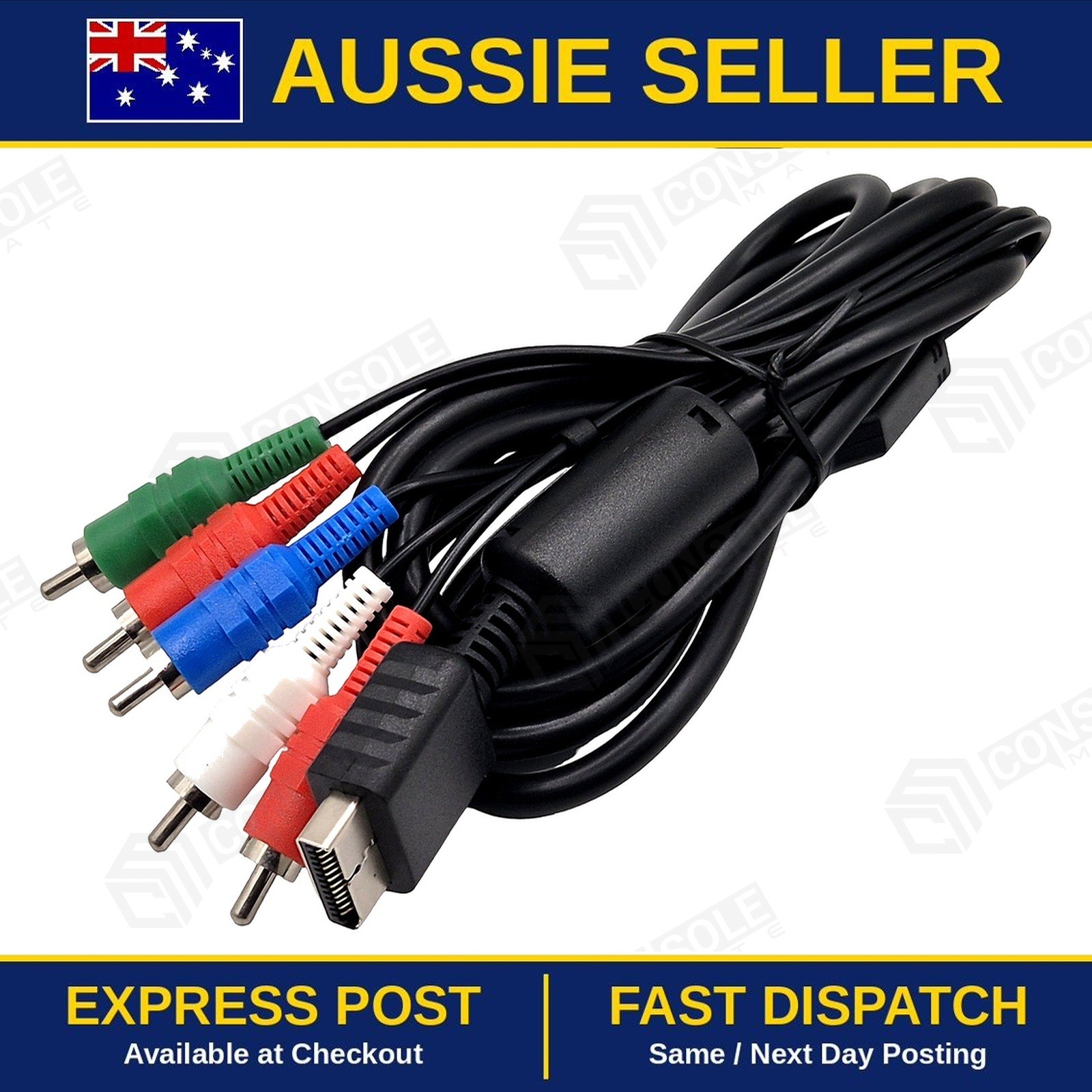 YPbPr Component Cable 1.8m for PS2 PS3 | HD Video & Stereo Audio | Brand New