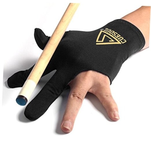 10pcs/Set 3 Finger Billiards Gloves Pool Cue Gloves Black
