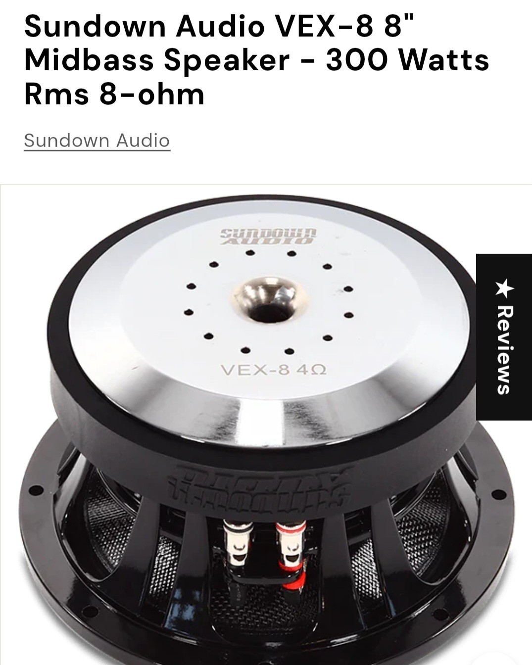 SUNDOWN AUDIO VEX84 8" Pro Audio Midrange