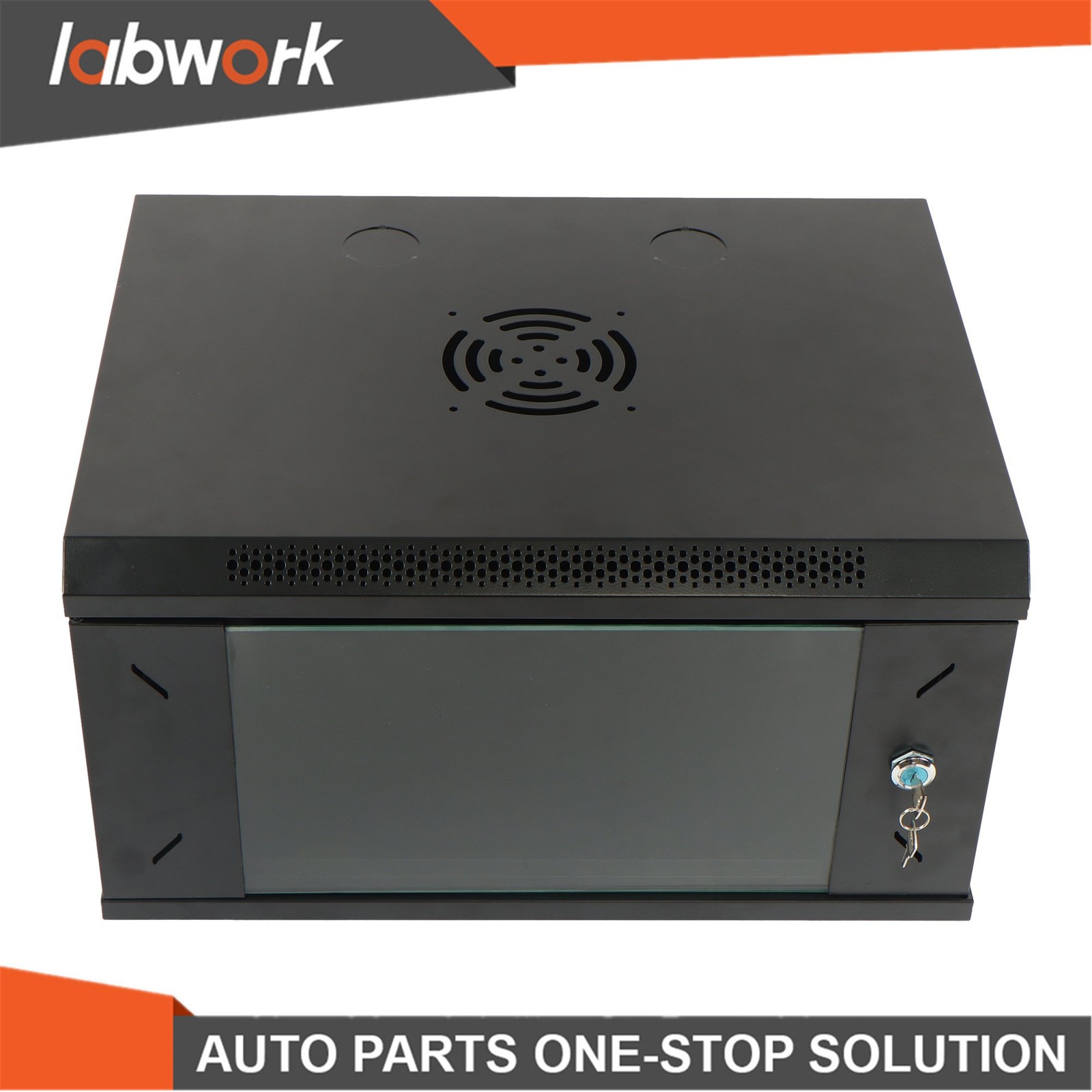 Labwork 6U Wall Network Cabinet w/ Locking Tempered Glass Door & 15.5" Depth
