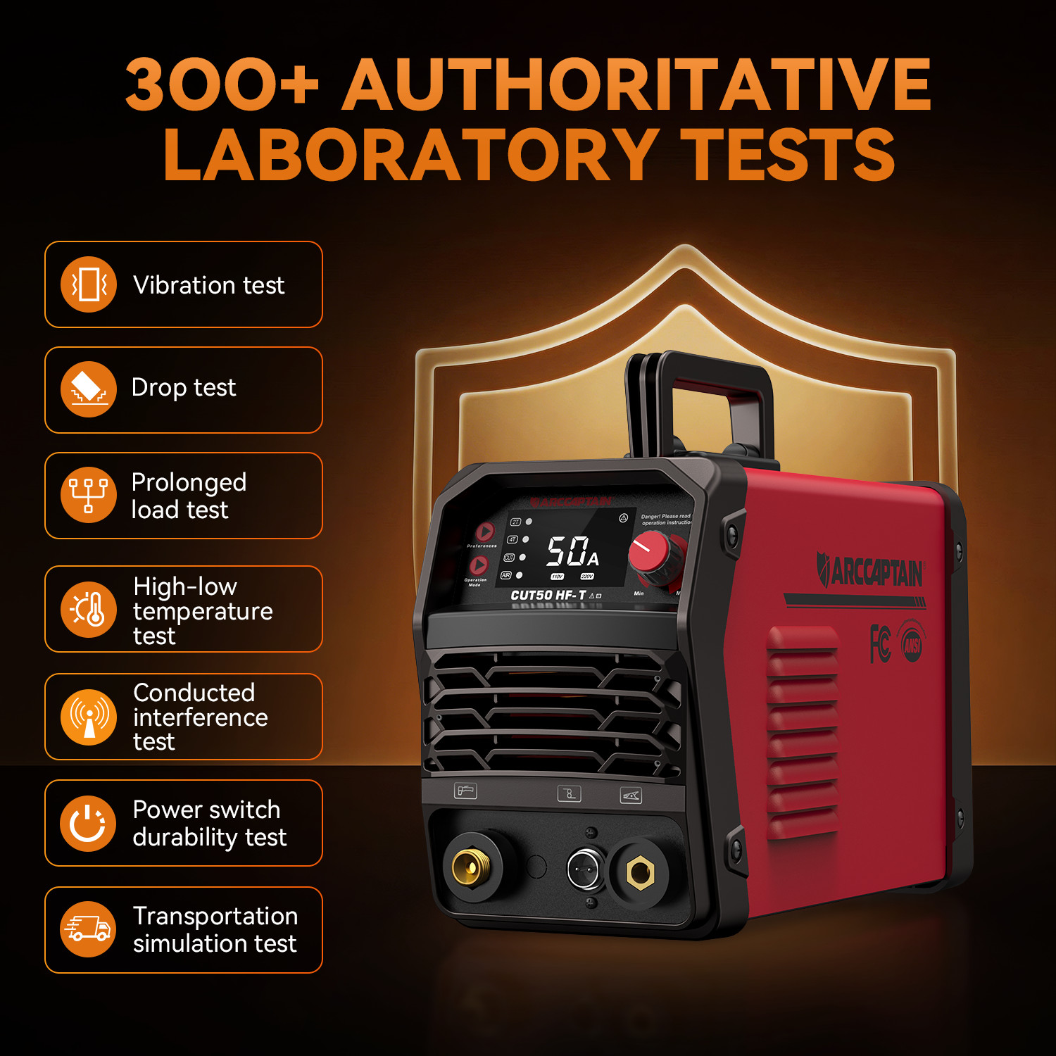 ARCCAPTAIN CUT50 HF-T 50A Dual Voltage 110/220V IGBT Plasma Cutter 3/4"Cut 2T/4T