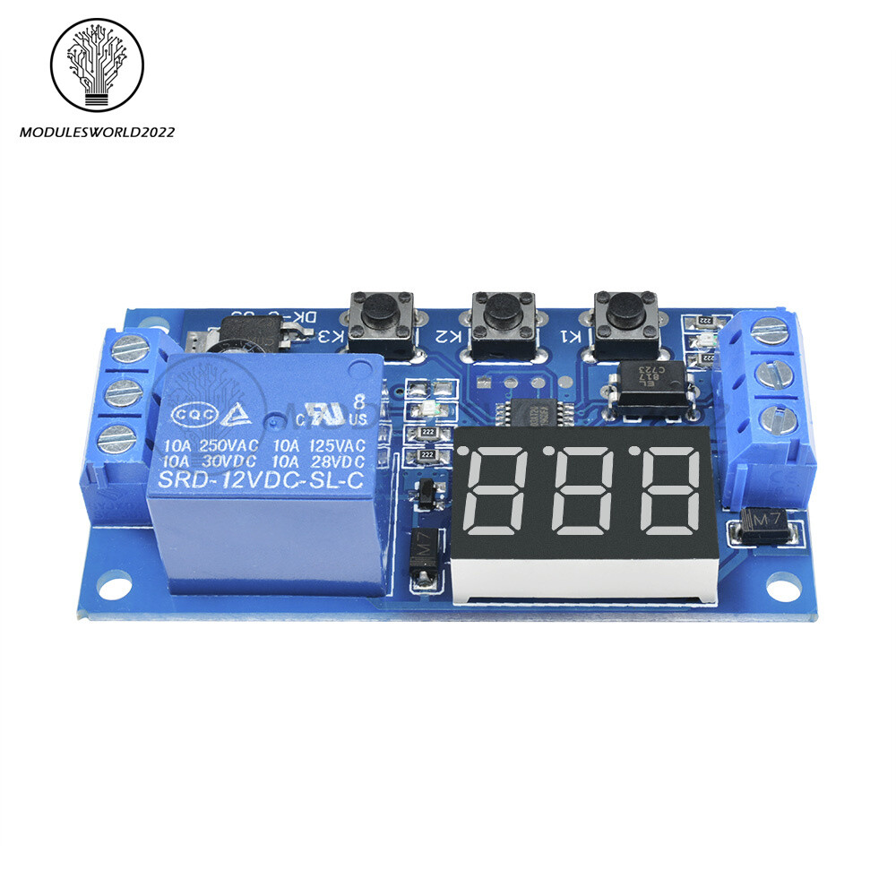 DC 12V LED Display Home Automation Delay Timer Board Control Switch Relay Module