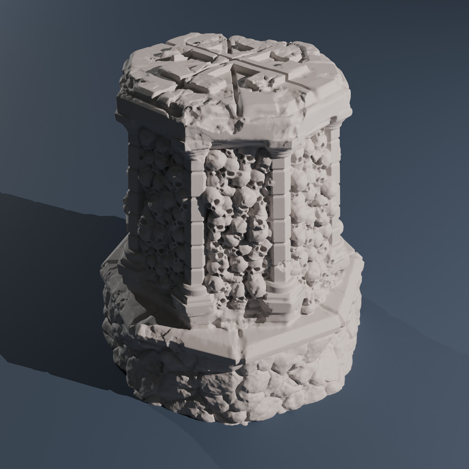 Catacombs Pillars | Wargame Scatter Terrain | 6 Piece Set | FDM printed
