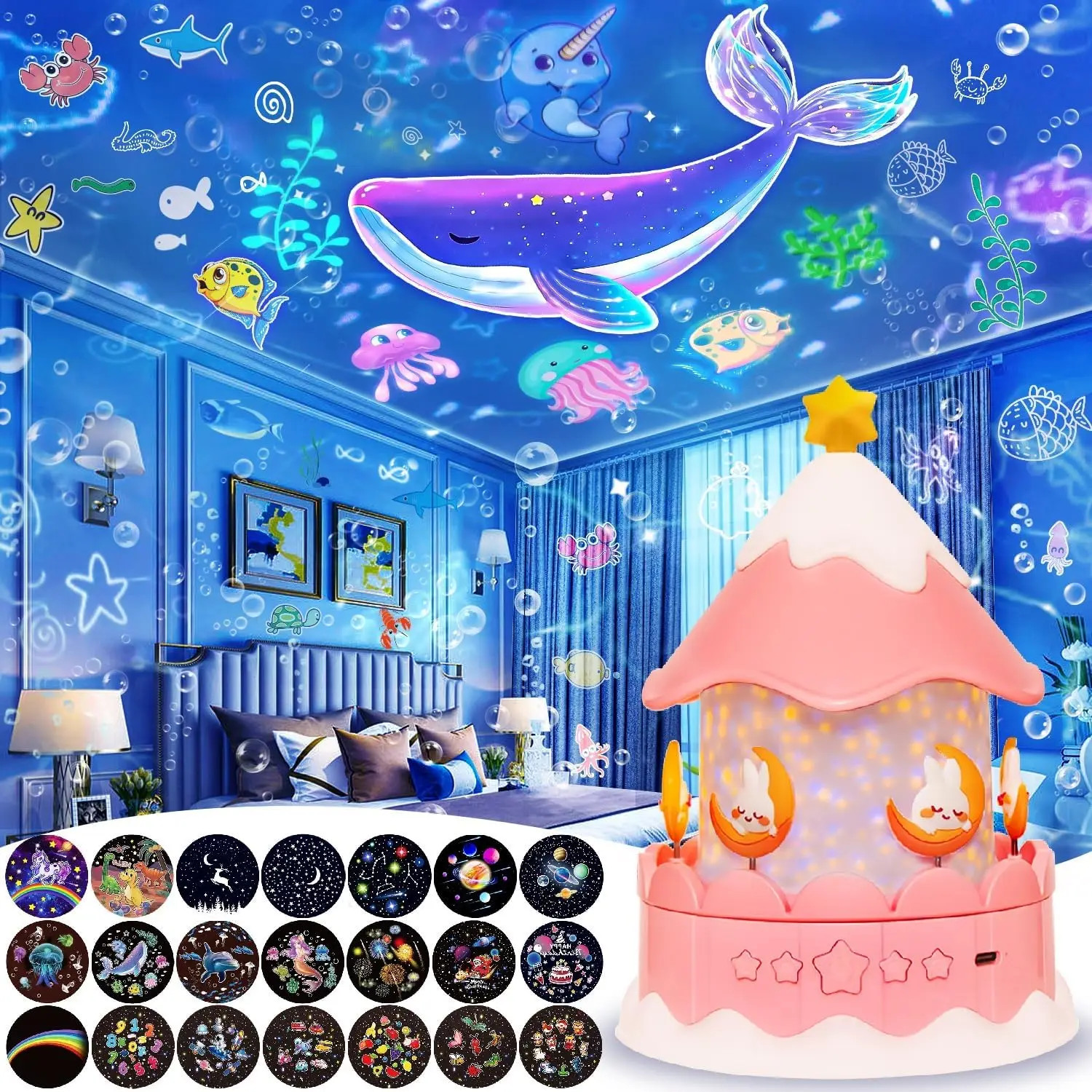 Starry Sky Galaxy Projector 360 Degree Rotating Timer
