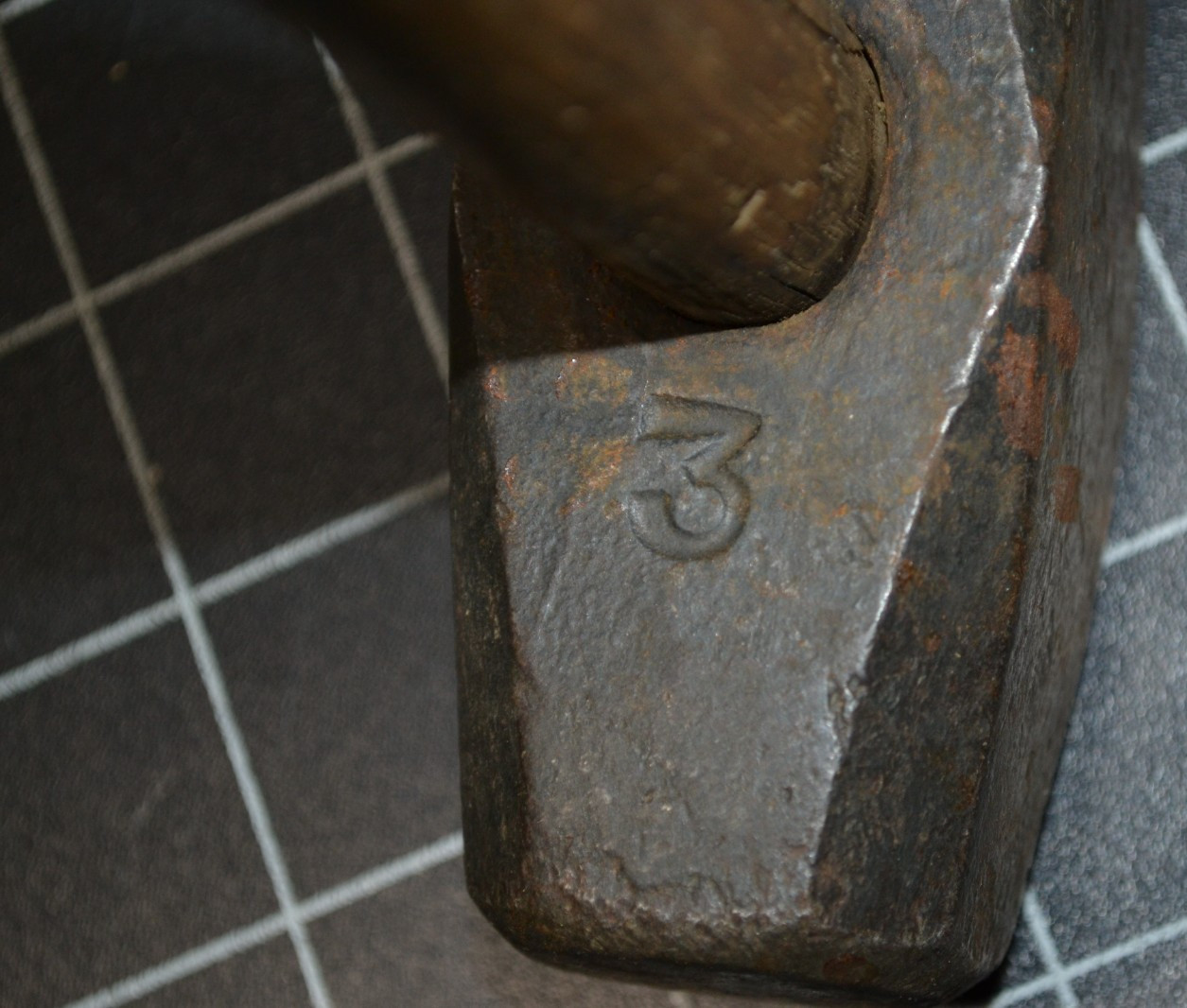 HUBBARD - 3# - HAND DRILLING HAMMER - ALL ORIGINAL