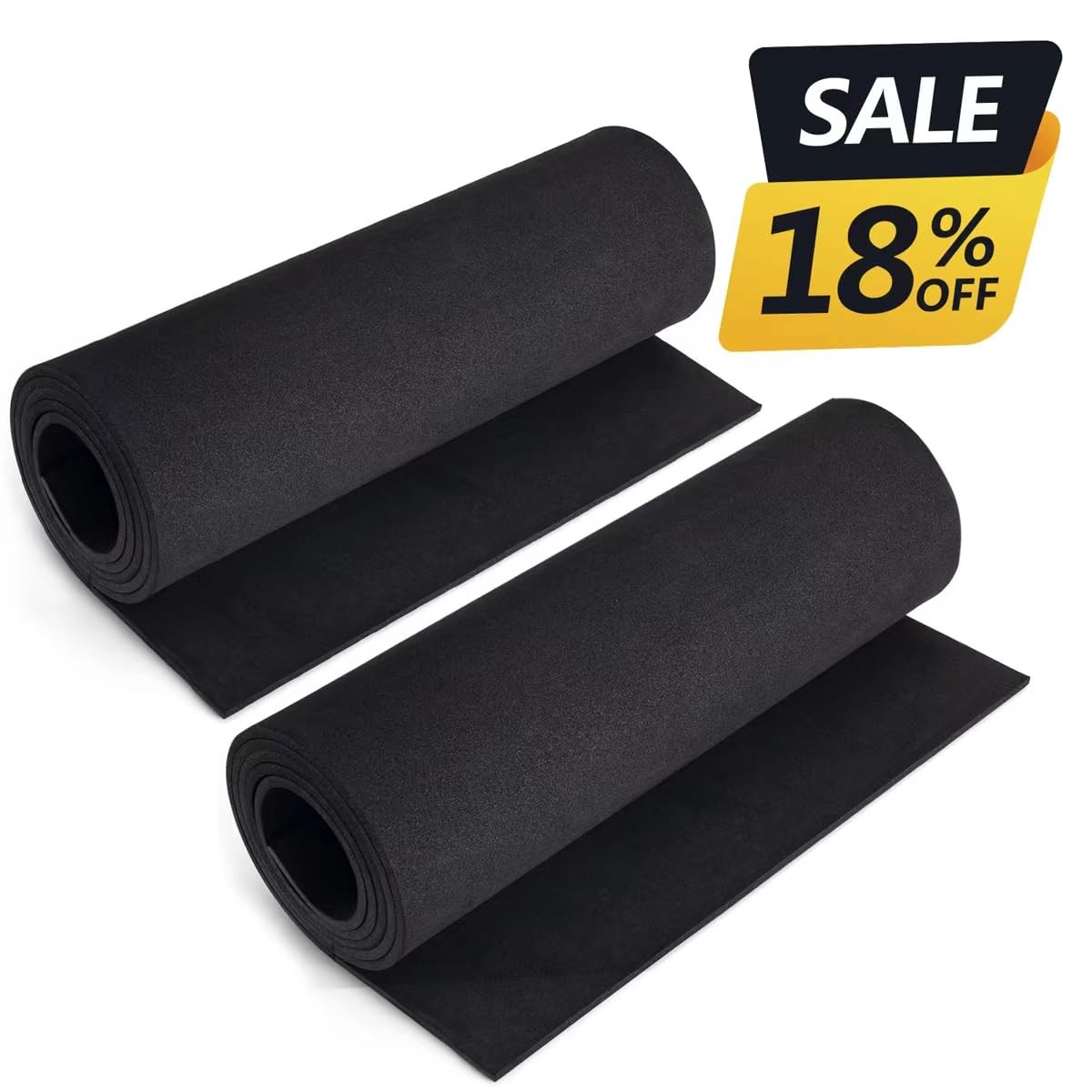 2-Pack Black Eva Foam Sheets roll, Premium eva Thickness-3mm, 2PCS:Black