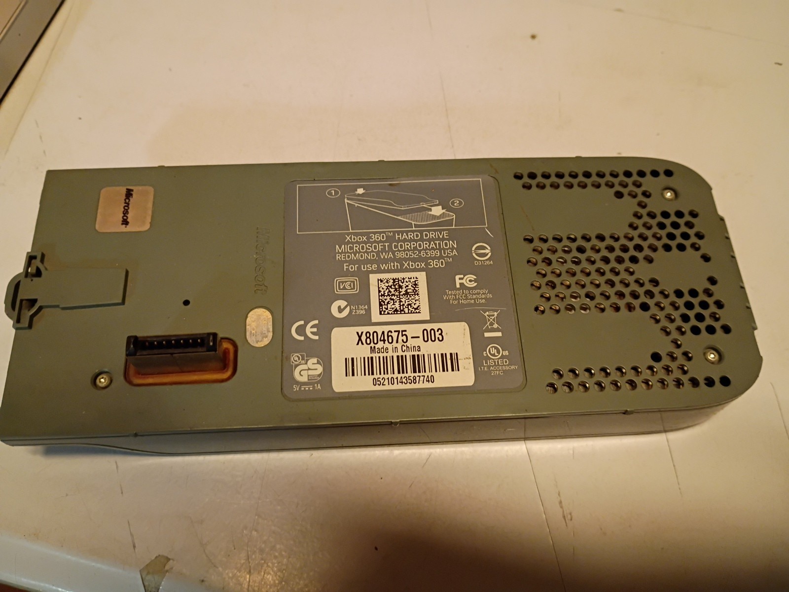 Microsoft Xbox 360 Hard Drive 20GB External Storage Memory Unit X804675-003 2
