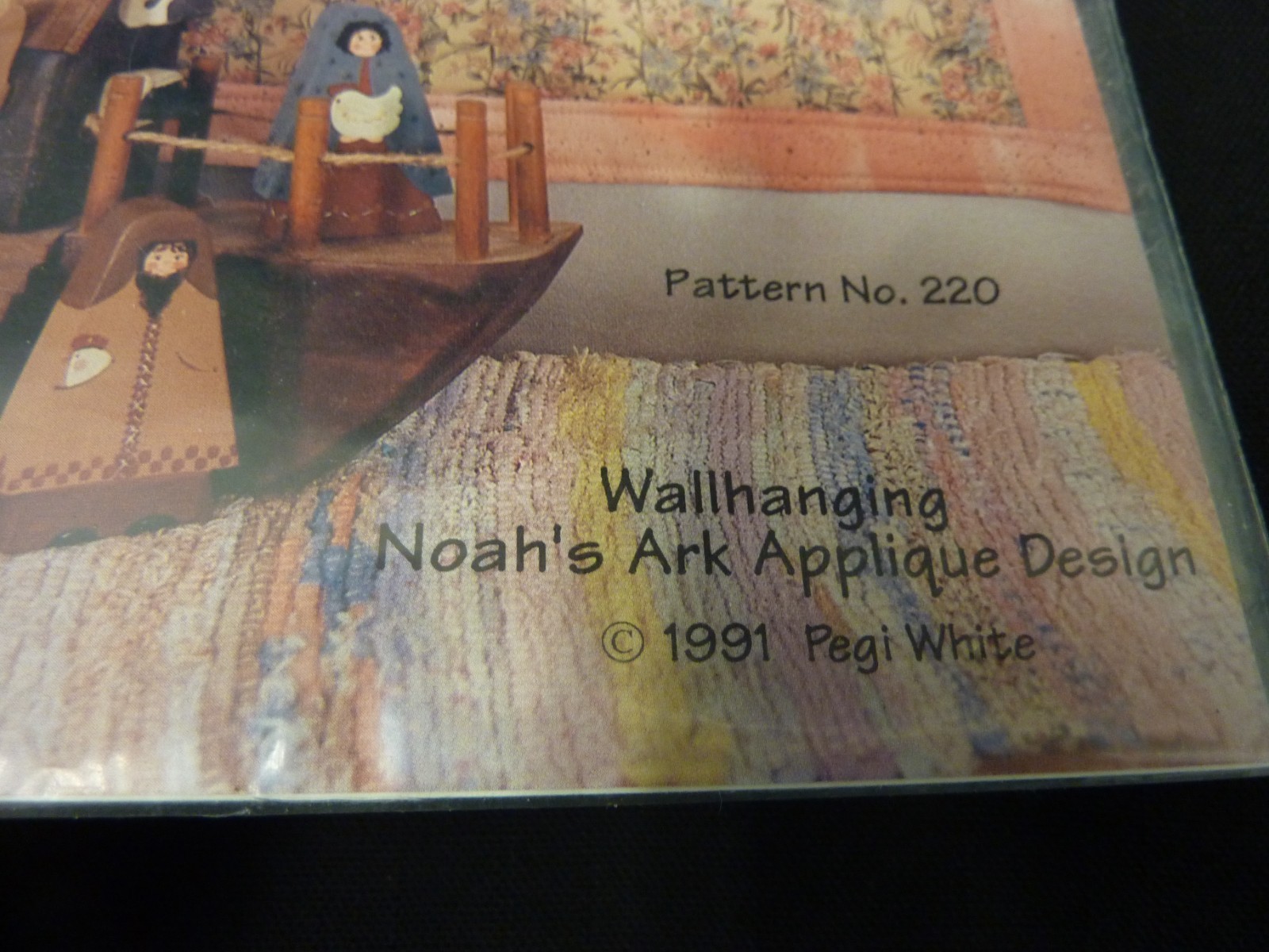 S S PROMISE NOAH'S ARK APPLIQUE WALL HANGING PATTERN 19" x 21"