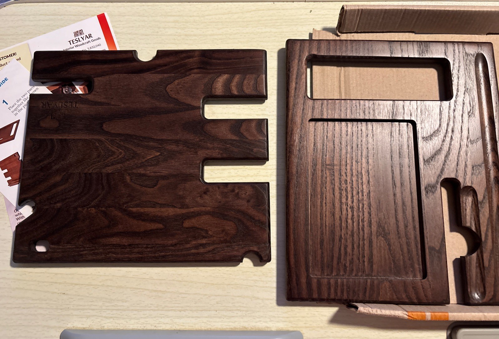 Teslyar Wood Desk Organizer