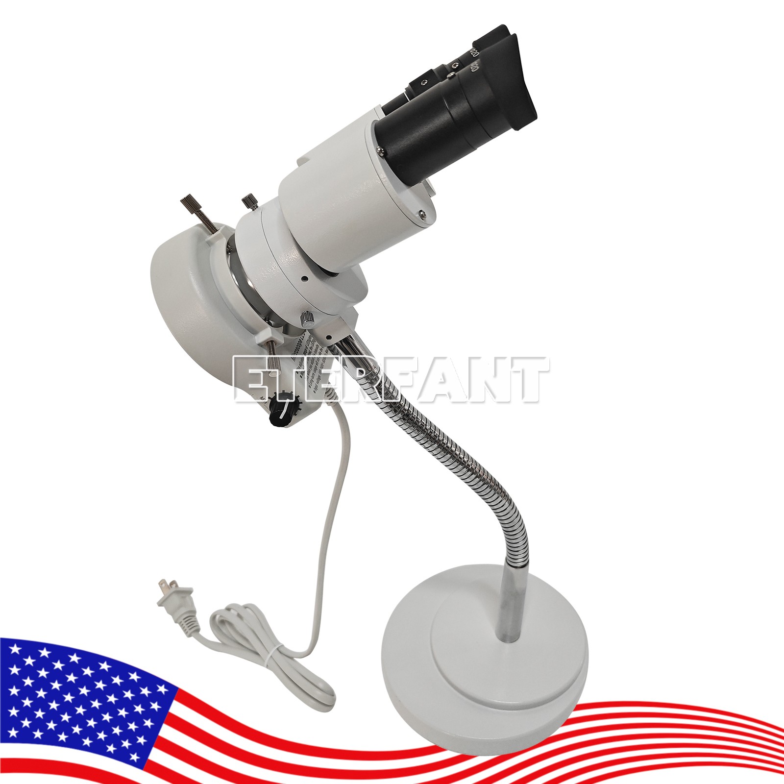 10X 360° Rotation Adjustable Binocular Stereo Microscope for Dental Lab Workshop