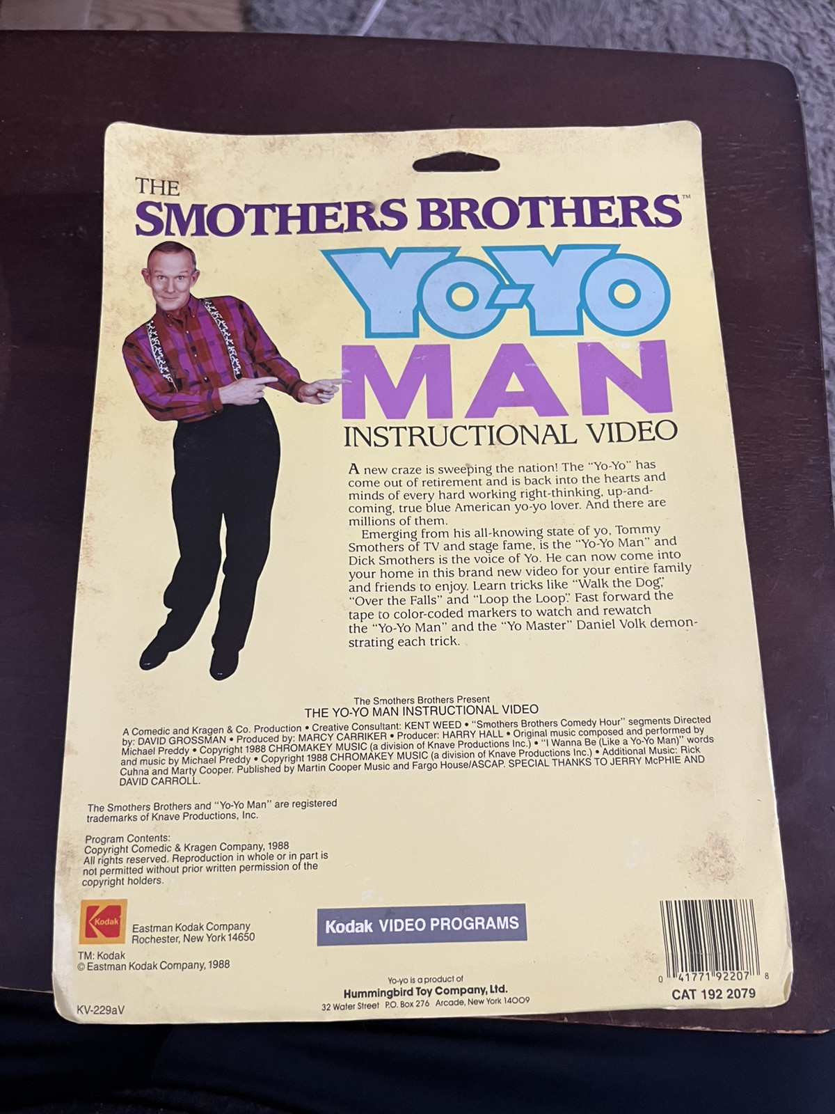 Vintage **Smothers Brothers** Yo -Yo Man VHS & YOYO Kodak NEW on card 1988 (g3)