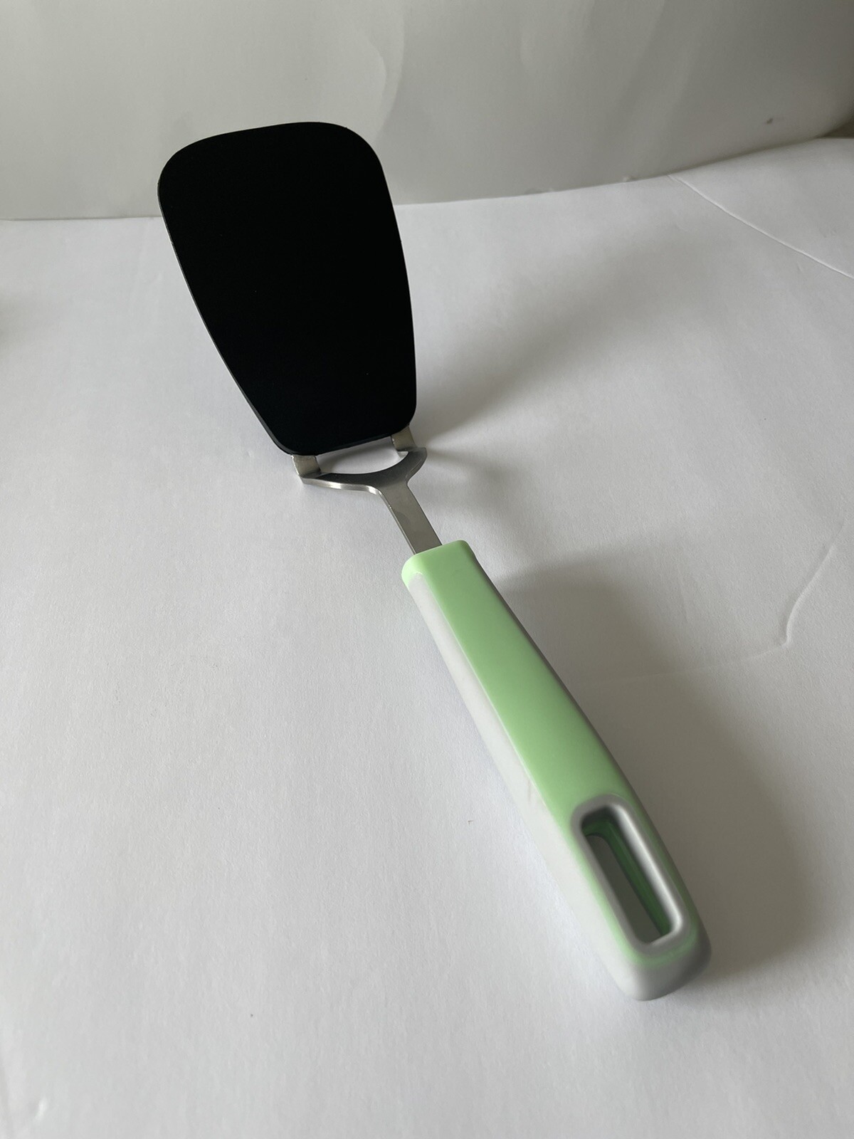 QVC Cooks Essentials Stainless Nylon Mint Green SPATULA  TURNER 12” x 3.25” NEW