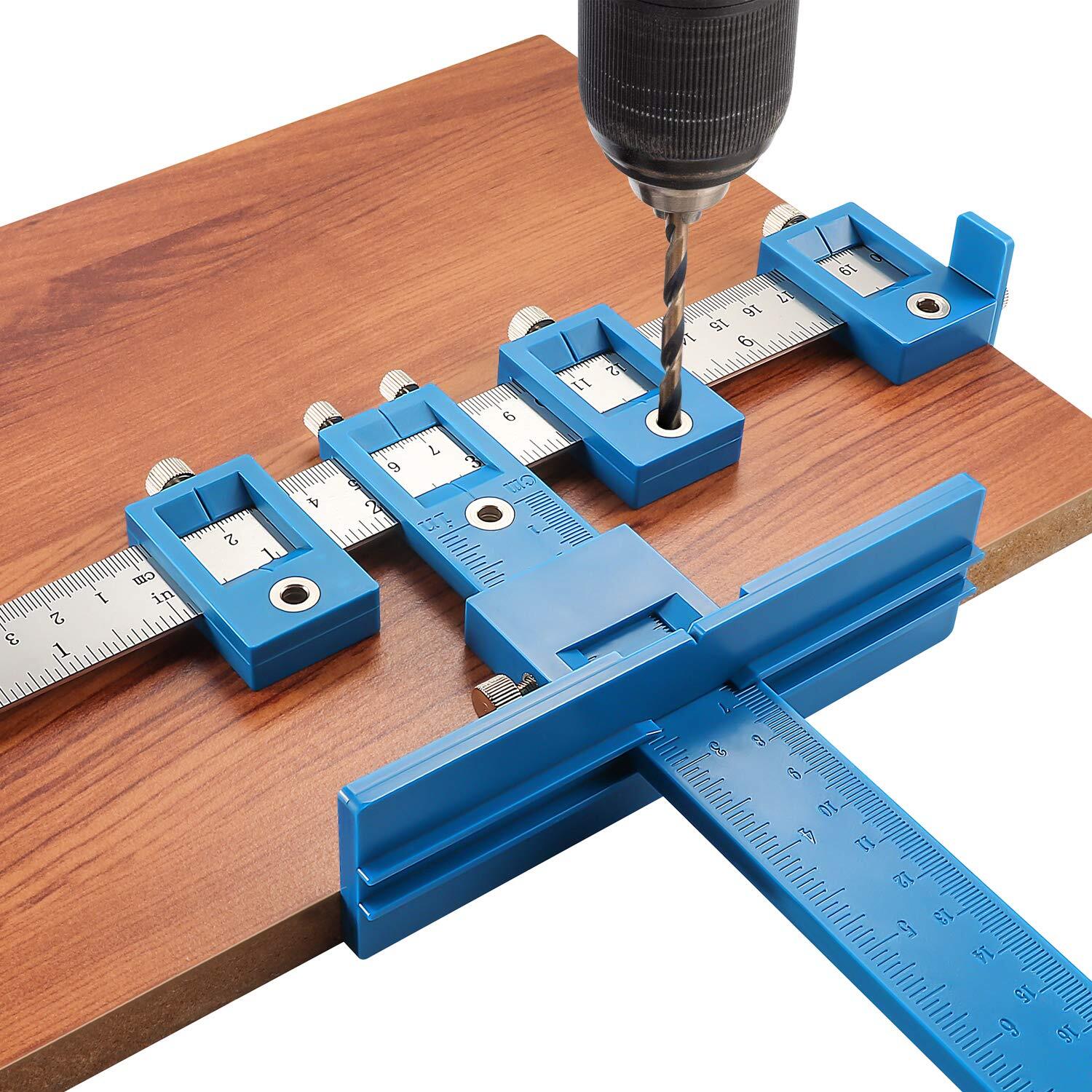 Adjustable Punch Locator Drill Template for Handles and Knobs Installation